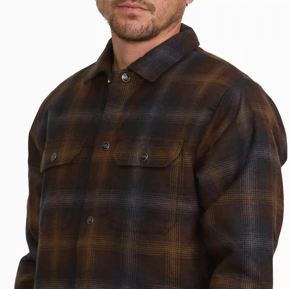 Insulated Plaid Shirt Jacket