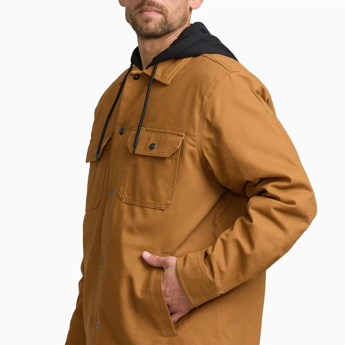 Insulated Duck Hooded Shirt Jacket