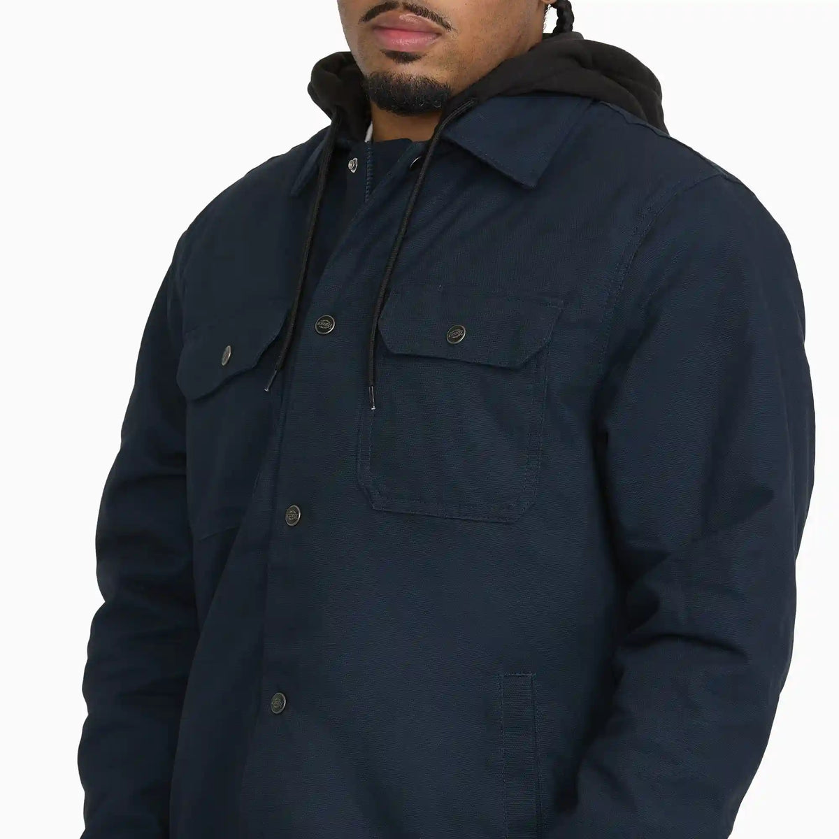 Insulated Duck Hooded Shirt Jacket