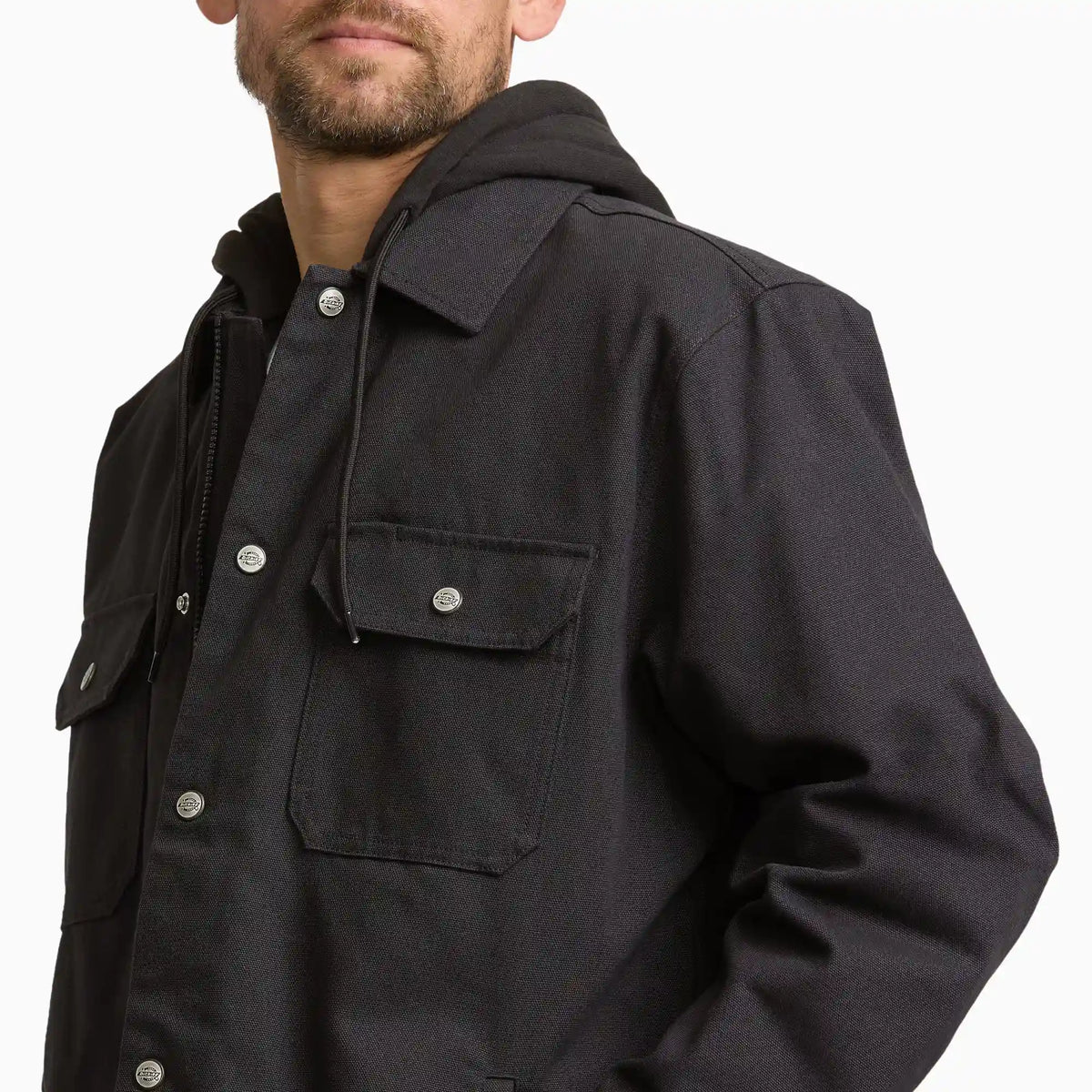 Insulated Duck Hooded Shirt Jacket