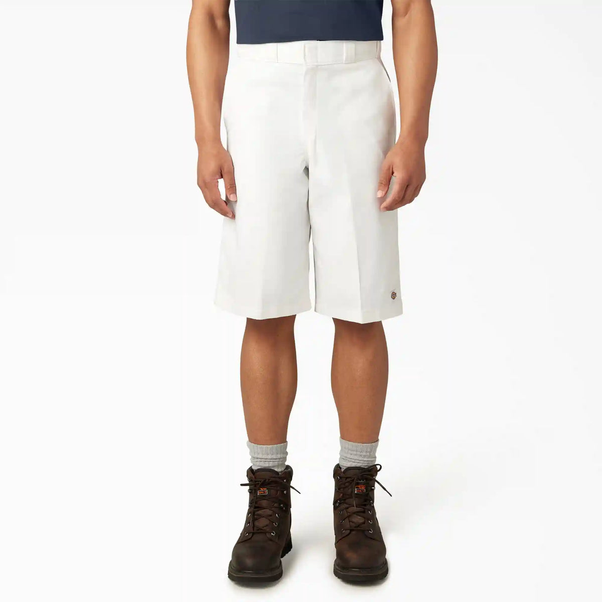 Loose Fit Flat Front Work Shorts, 13"