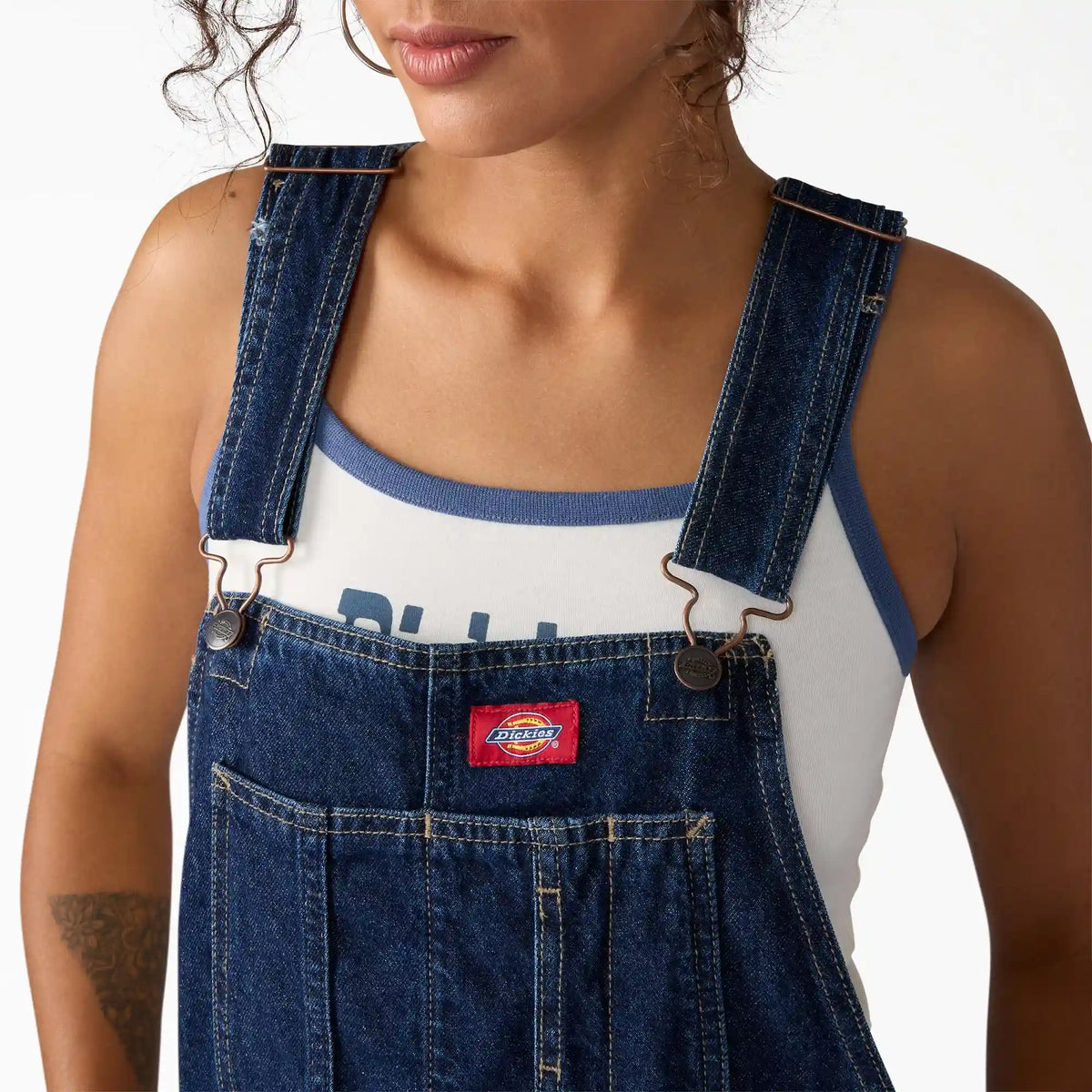 Women's Denim Bib Overall Dress