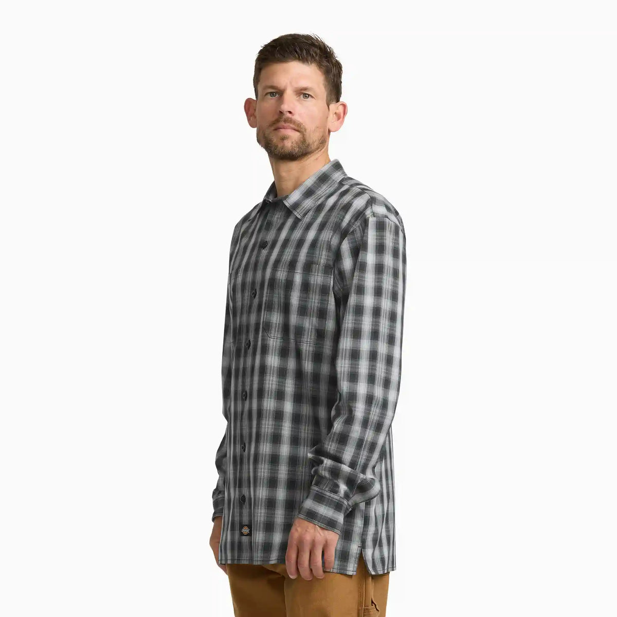 Long Sleeve Plaid Work Shirt