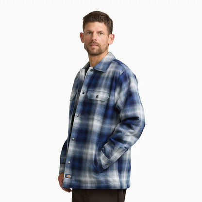 Insulated Plaid Shirt Jacket
