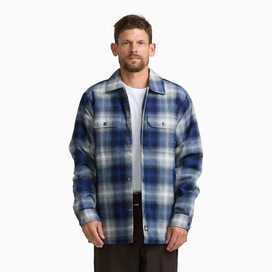 Insulated Plaid Shirt Jacket