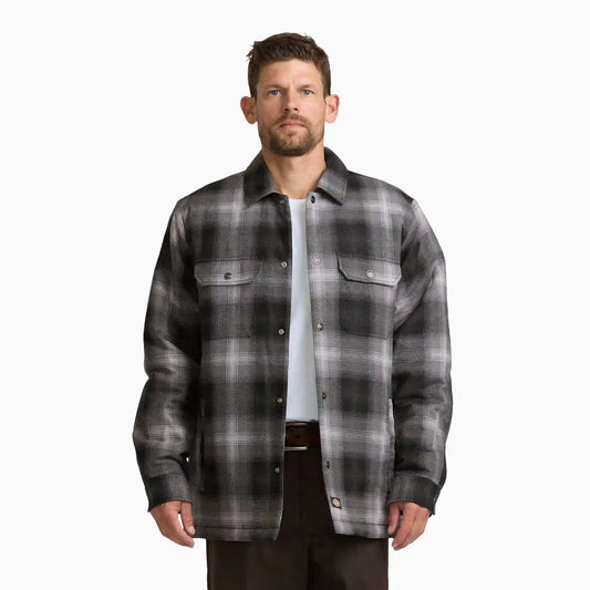 Insulated Plaid Shirt Jacket