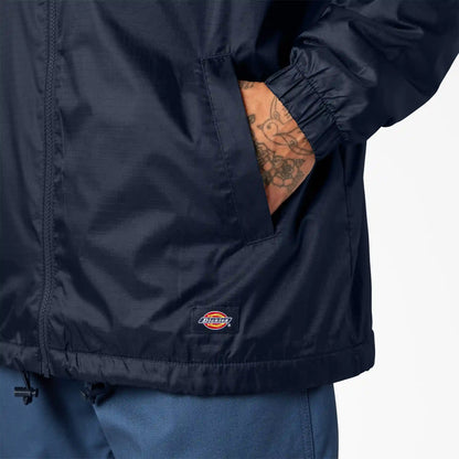 Fleece Lined Nylon Hooded Jacket