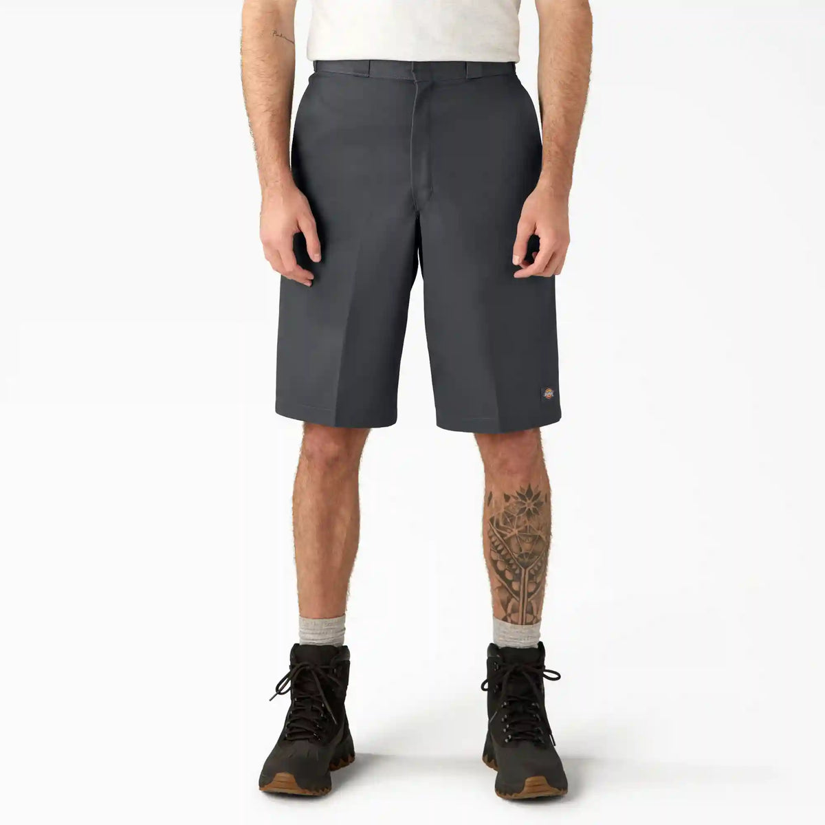 Loose Fit Flat Front Work Shorts, 13"