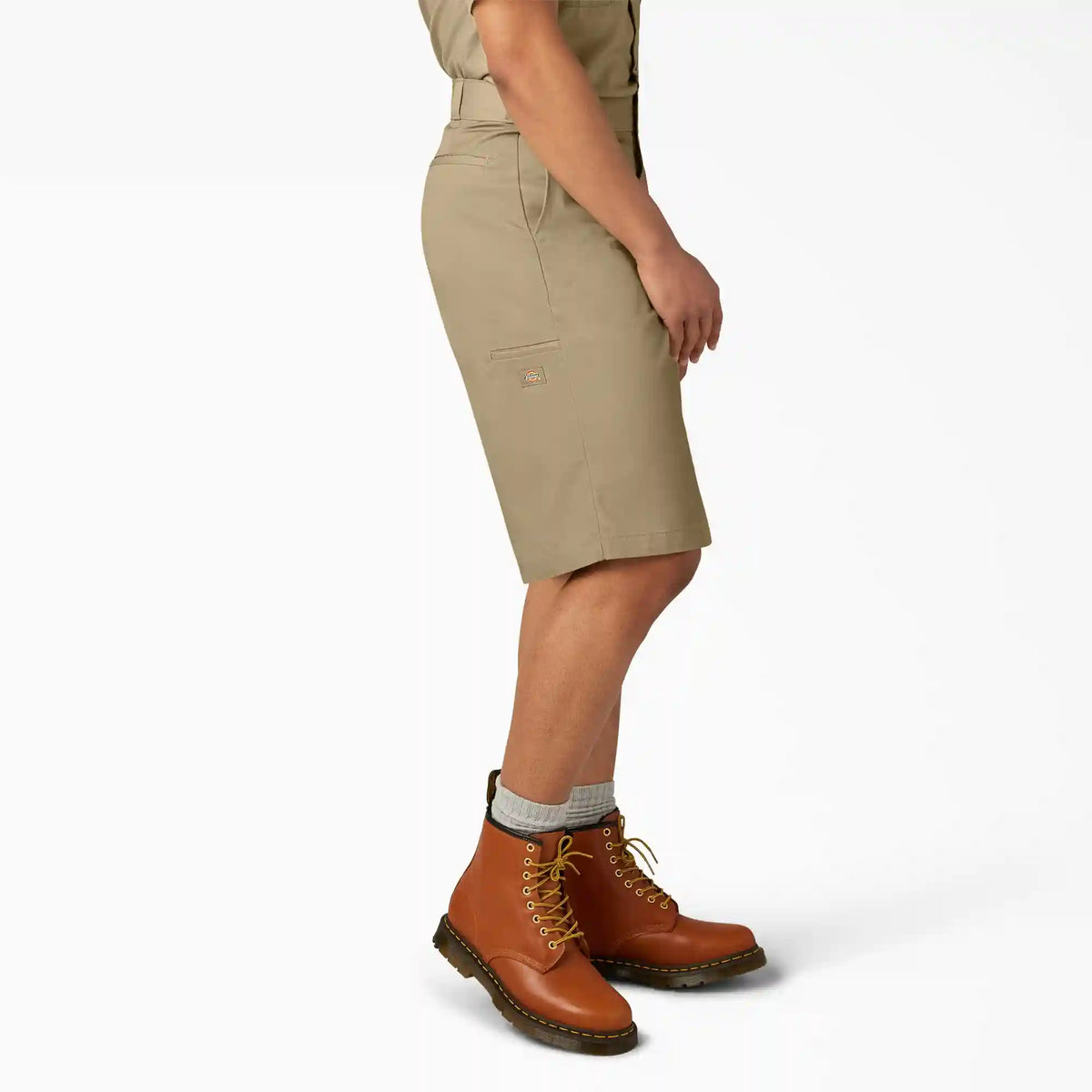 Loose Fit Flat Front Work Shorts, 13"