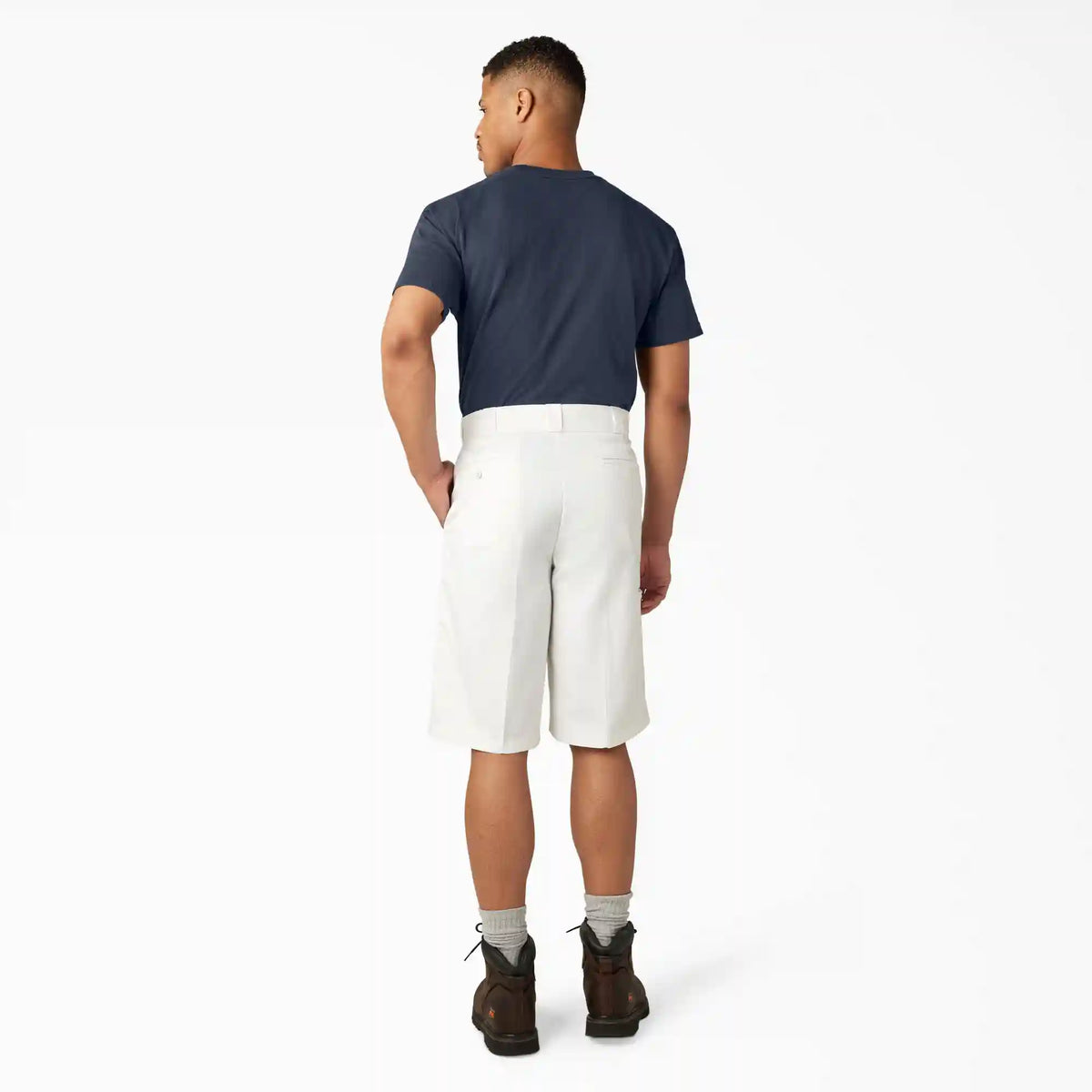 Loose Fit Flat Front Work Shorts, 13"