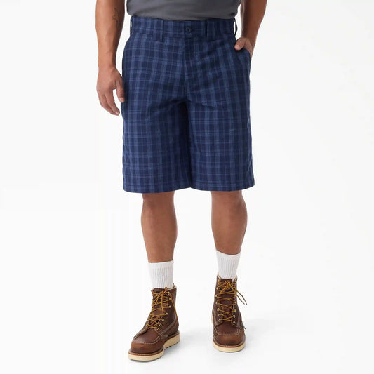 Plaid Work Shorts, 11"