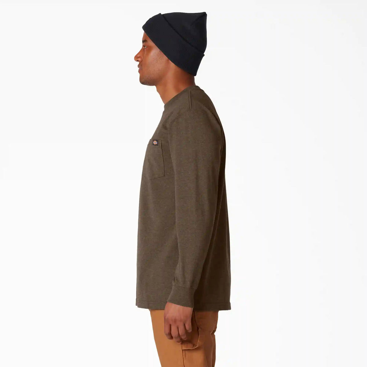 Heavyweight Heathered Long Sleeve Pocket T-Shirt